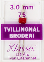 TVILLINGNÅL BRODERI 75/3 mm