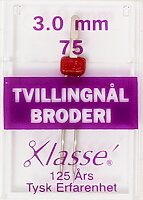 TVILLINGNÅL BRODERI 75/3 mm