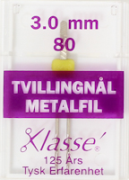 TVILLINGNÅL METALFIL 80/3 mm