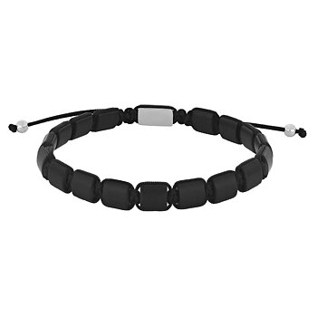 Son of Noa armband  Square stål svart 