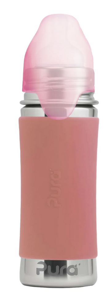 Pura sutteflaske 325 ml rustfrit stål - rose - 2