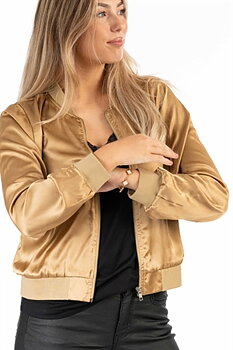 HALLIE BOMBER JACKET CAMEL