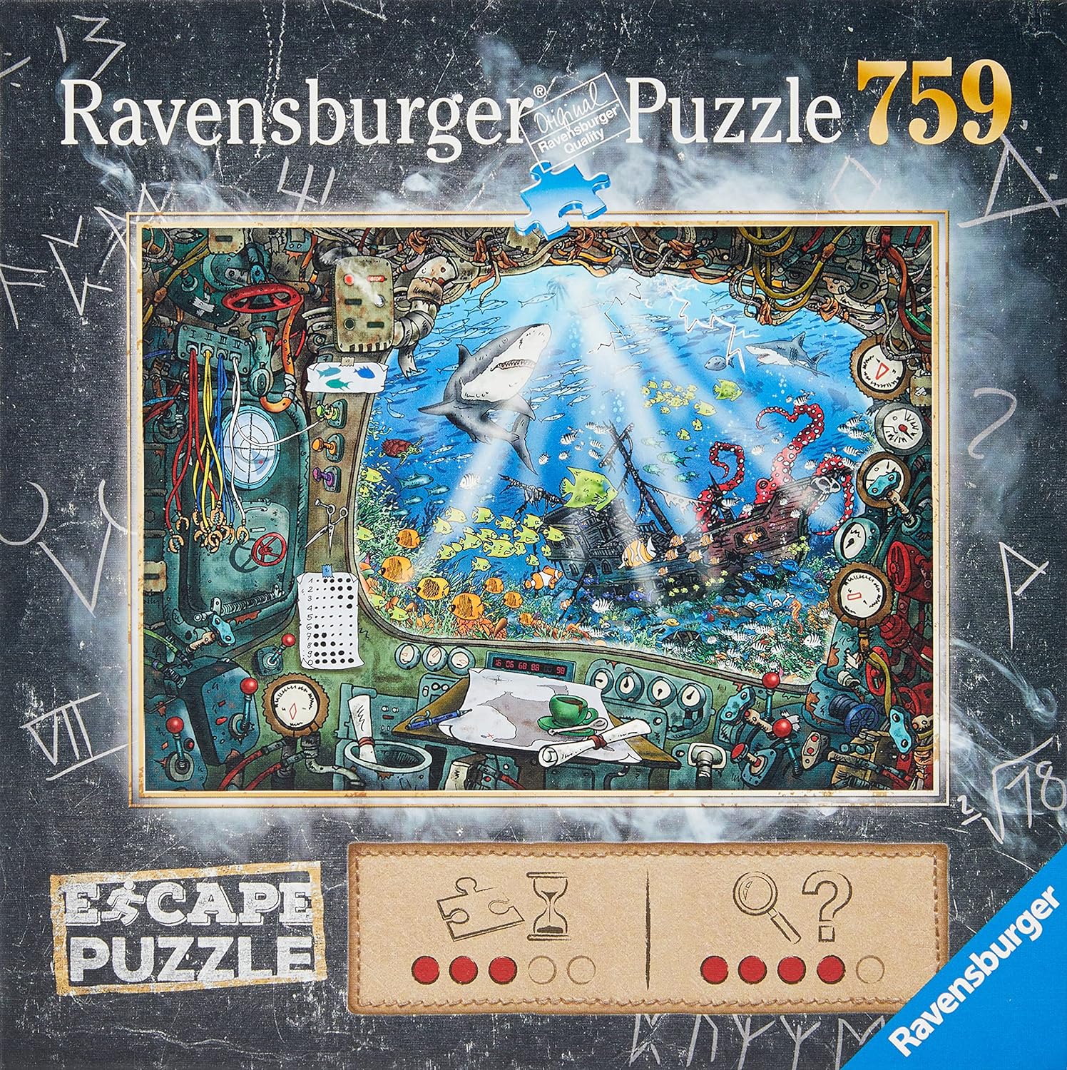 Submarine Escape Puzzle 759 Bitar Ravensburger - 2