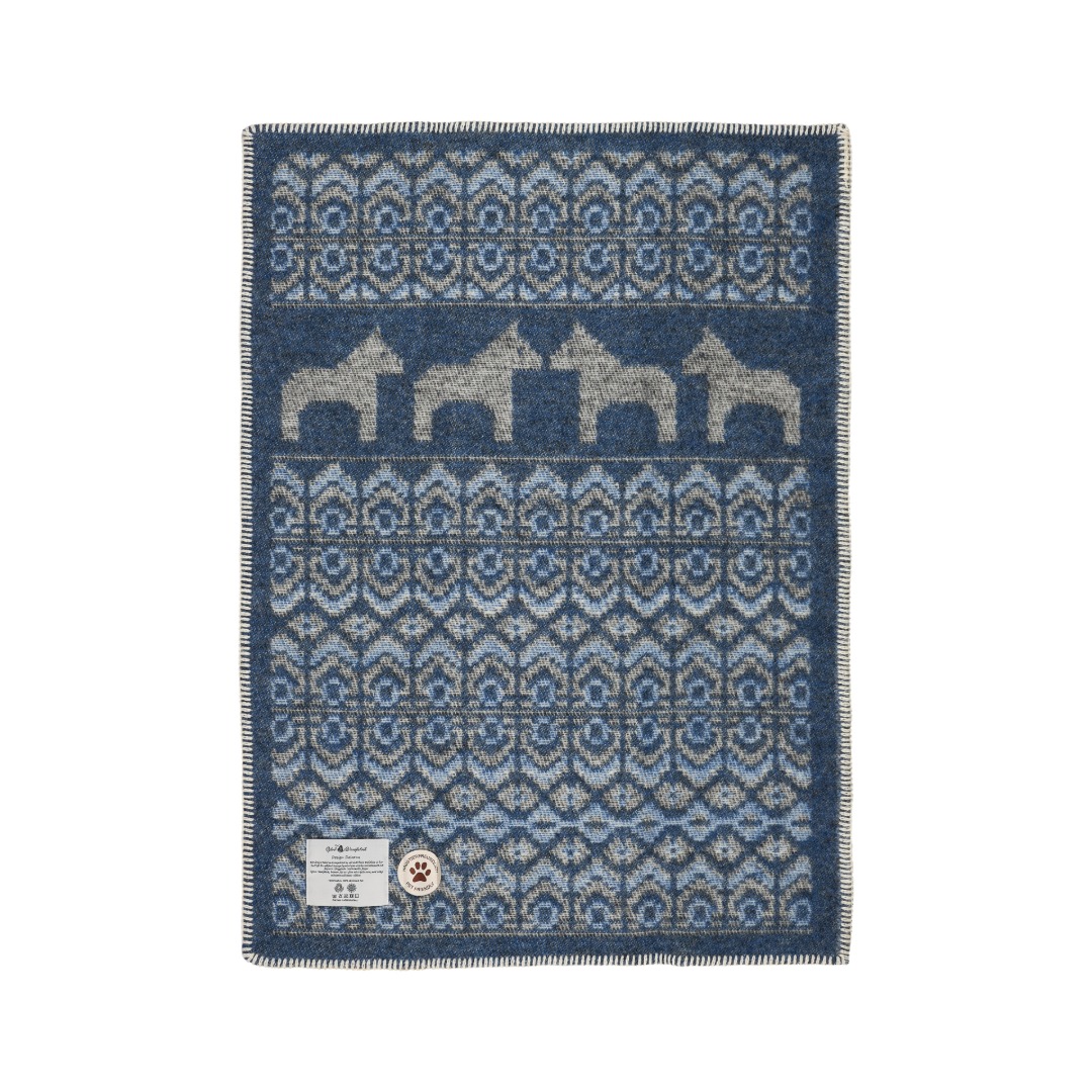 DALARNA BLÅ, BABY WOOLBLANKET, 65x90cm - 4