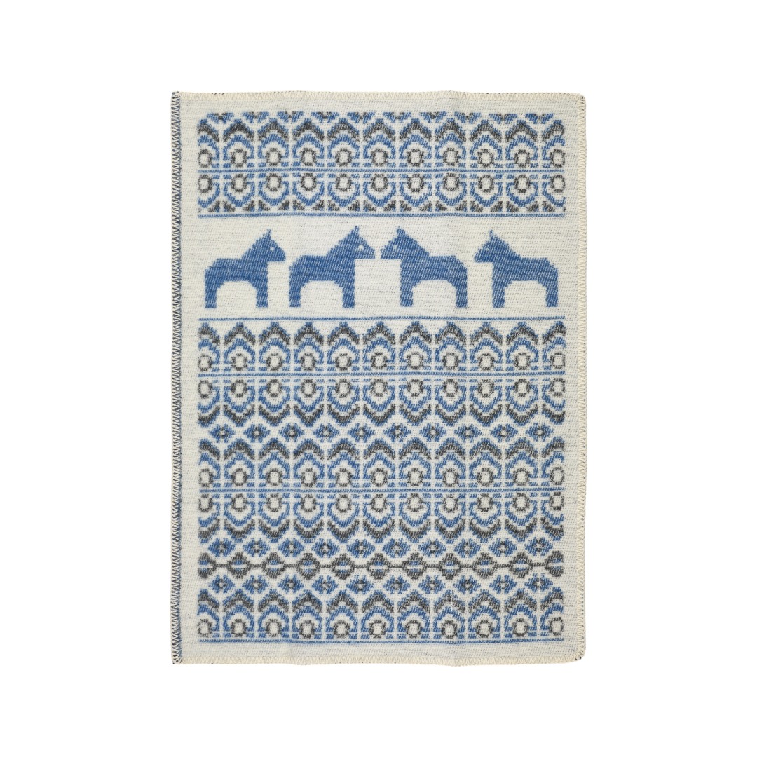 DALARNA BLÅ, BABY WOOLBLANKET, 65x90cm - 3