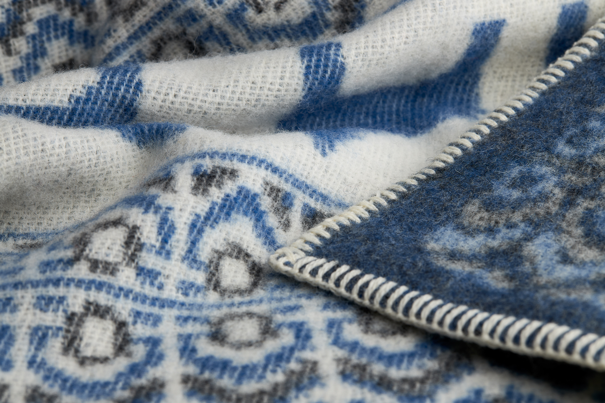 DALARNA BLÅ, BABY WOOLBLANKET, 65x90cm - 2