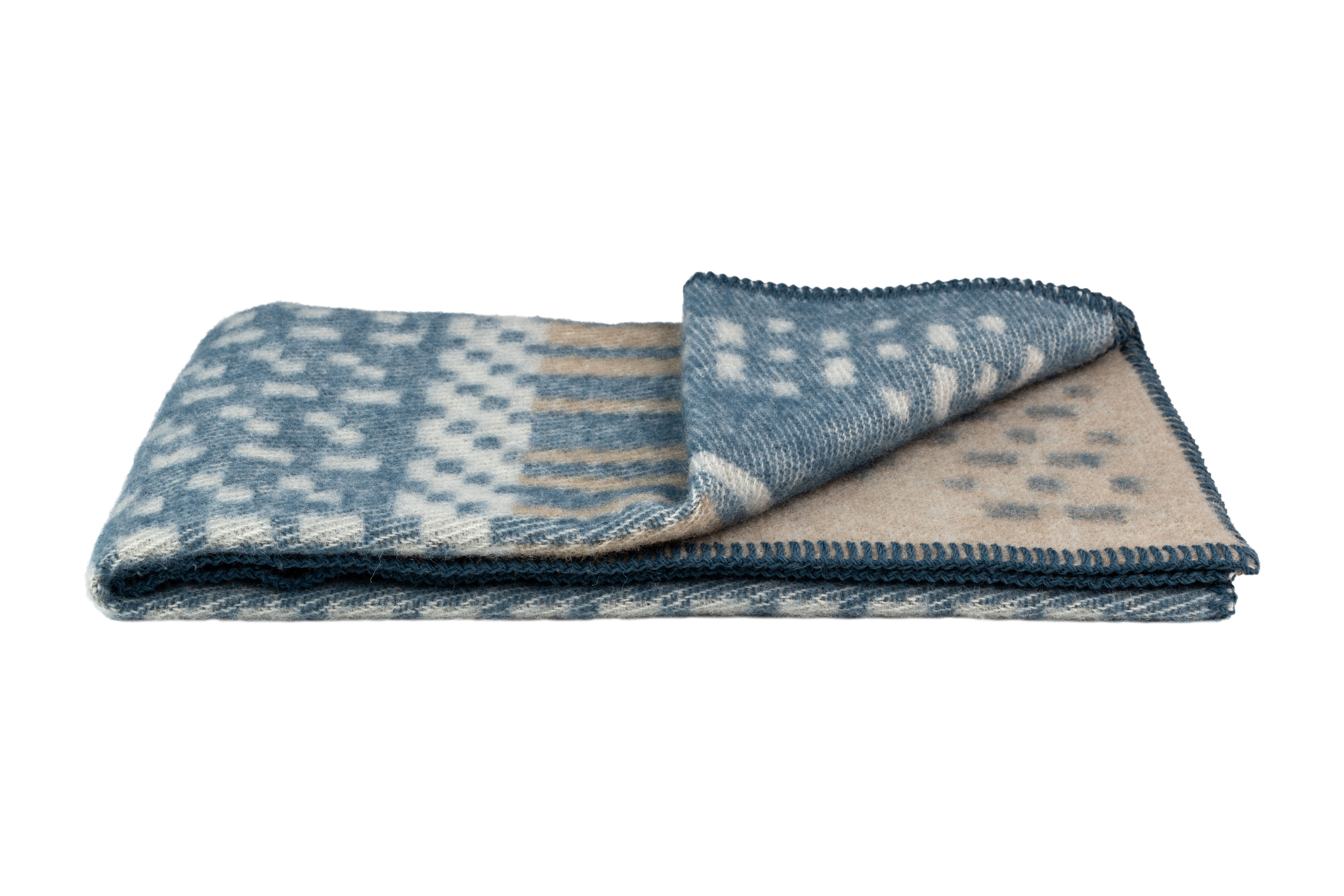 SKAFTÖ MARIN, COUVERTURE EN LAINE DE BÉBÉ, 65x90cm