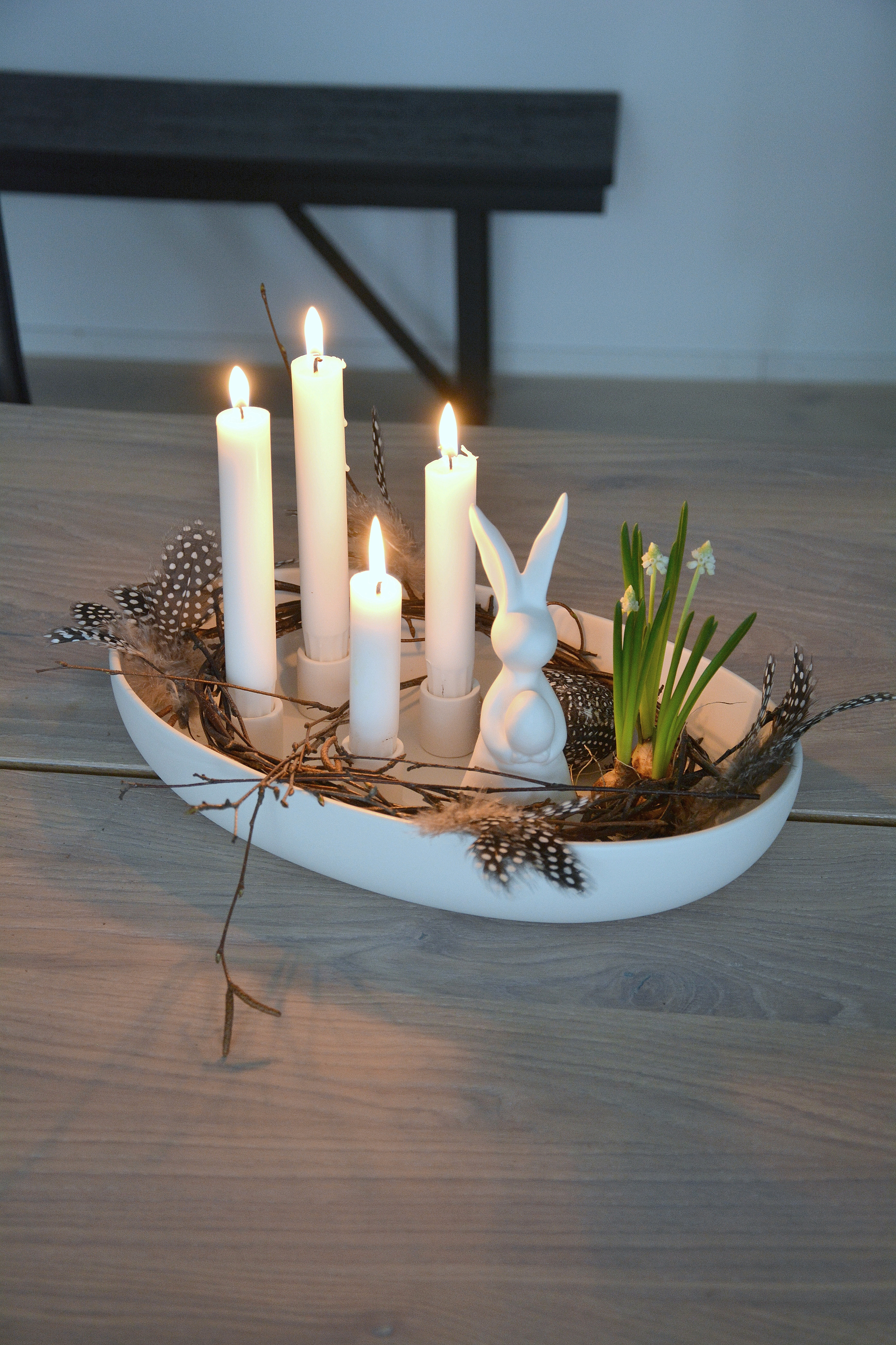 Ljusstake Gullholmen vit 33 cm. Storefactory