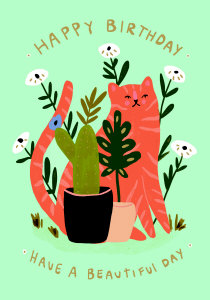 Beautiful Ginger Cat Petite Card