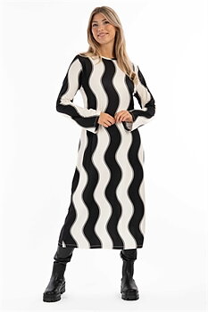 BLANCHE DRESS CHESTNUT/BLACK