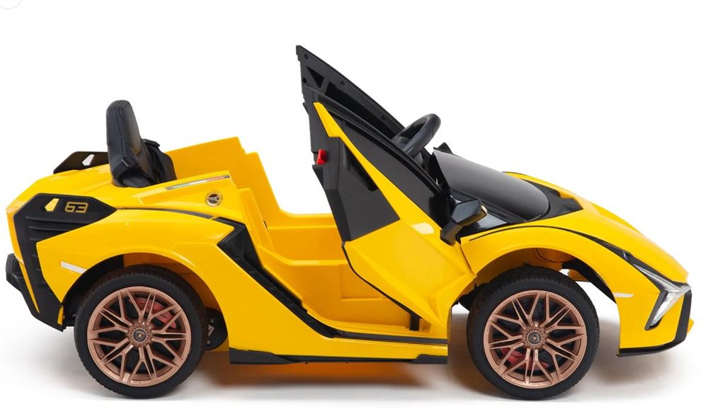 Lamborghini Sian Elbil Barn 12V Gul - 2