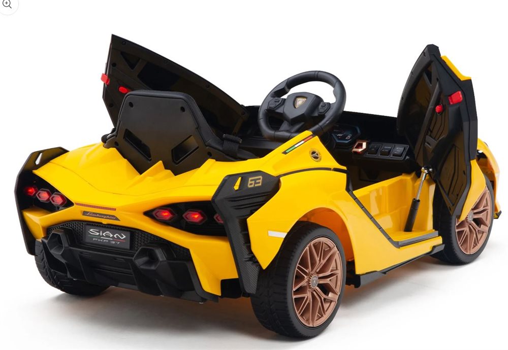 Lamborghini Sian Elbil Barn 12V Gul - 3