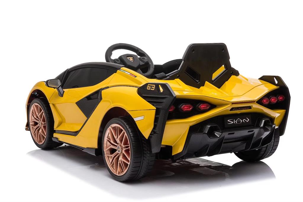 Lamborghini Sian Elbil Barn 12V Gul - 4