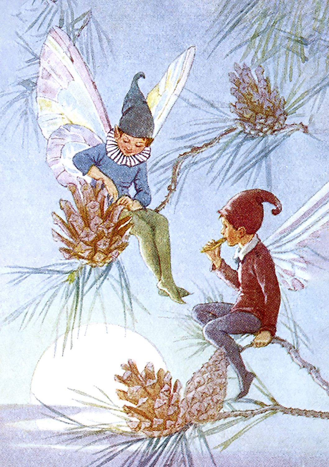 Fairy Land with pinecone, Greeting Card