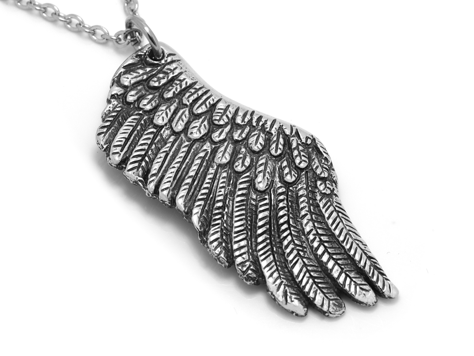 Fågelvinge Halsband, Fågel Smycke i Tenn