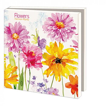 Harrison Ripley : Blommor i akvarell - Kortset med 10 kort och kuvert i matchande mapp