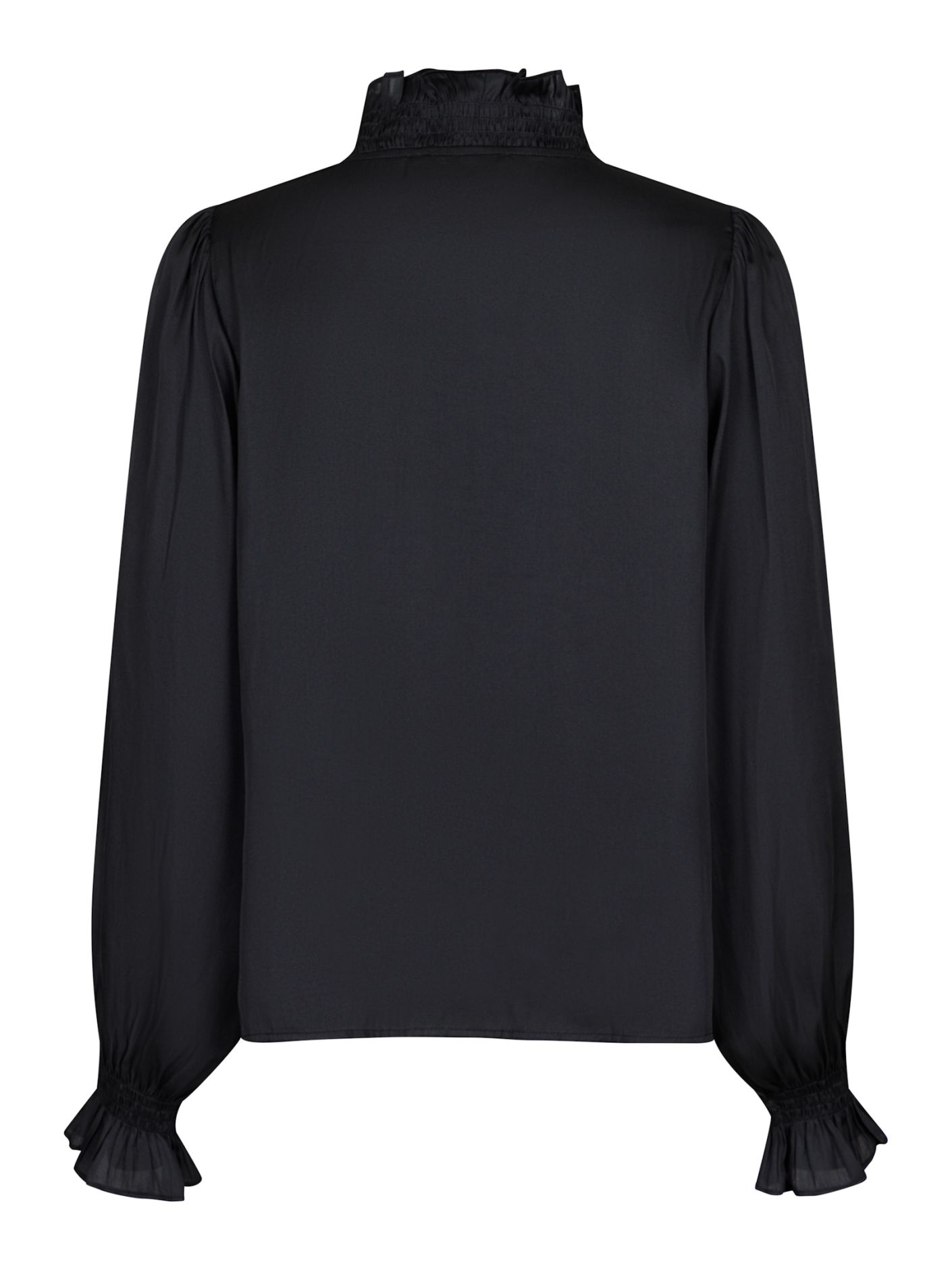 Neo Noir - Brielle Satin Blouse Black - 5