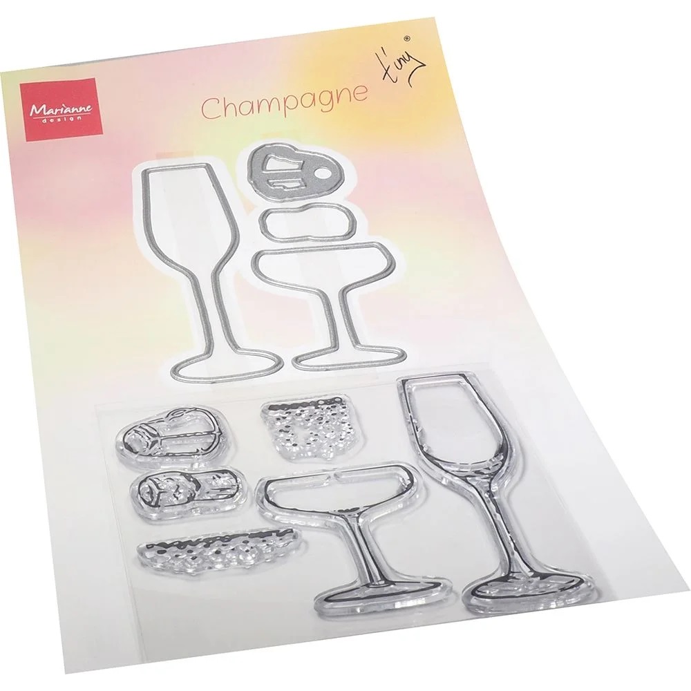 Nellies Choice  - Clear stamp & die Tiny's champagne