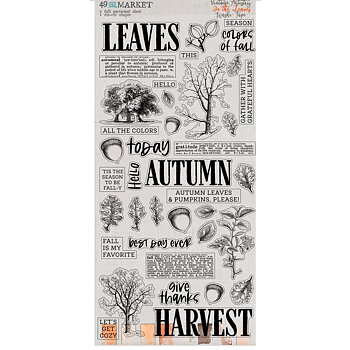 49 And Market - Washi Tape - Vintage Artistry In The Leaves