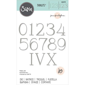 Sizzix - Thinlits Die By Jennifer Ogborn - Elegant Numerals