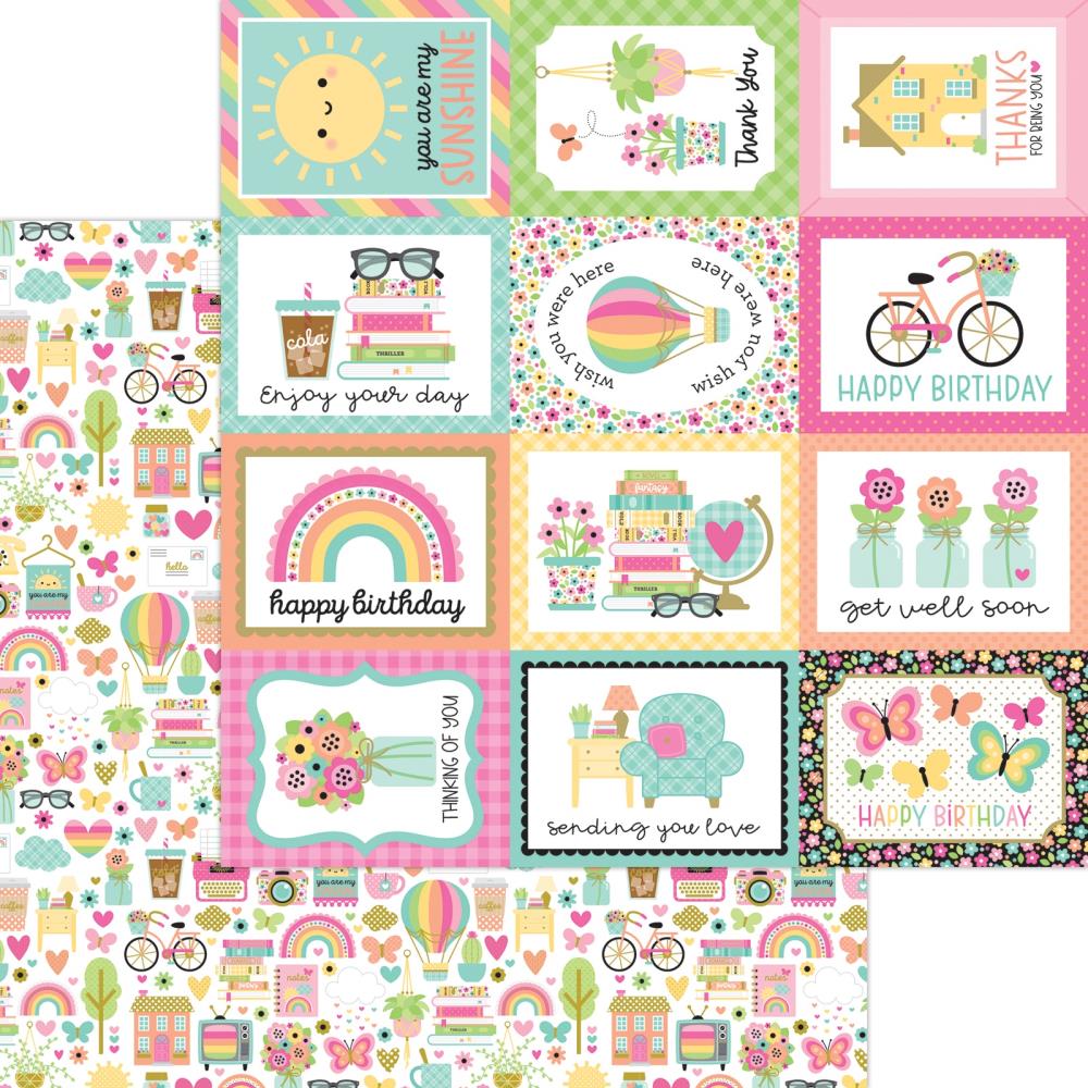 Doodlebug - Hello Again Cardstock 12x12