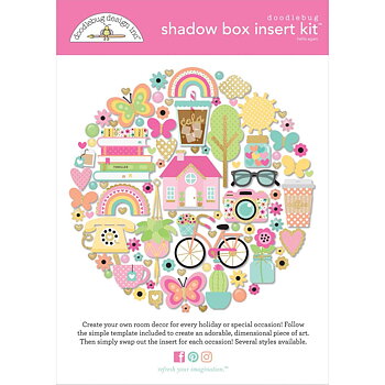 Doodlebug - Shadow Box Insert Kit - Hello Again