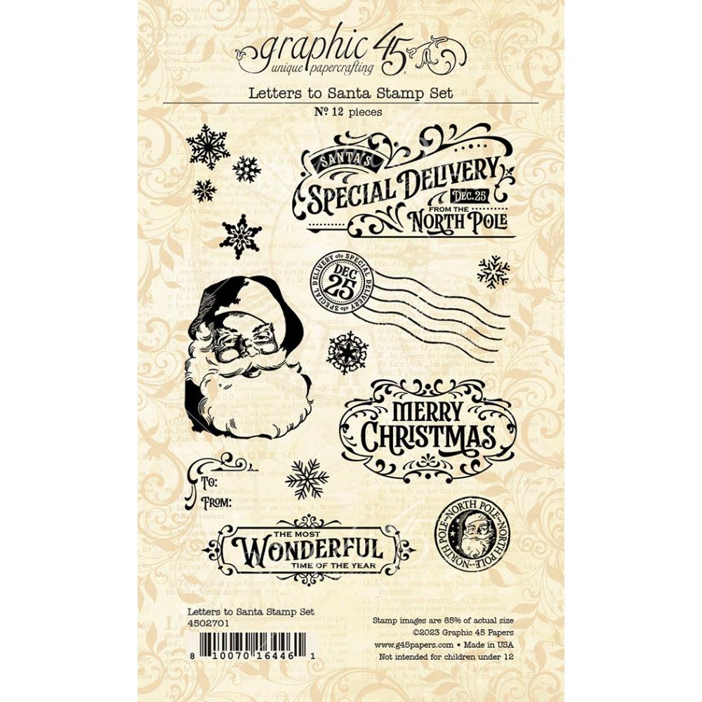 Graphic 45 - Stamp Set - Letters To Santa
