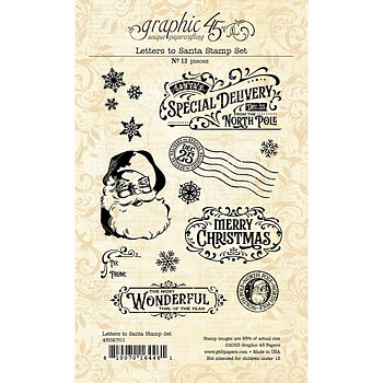 Graphic 45 - Stamp Set - Letters To Santa