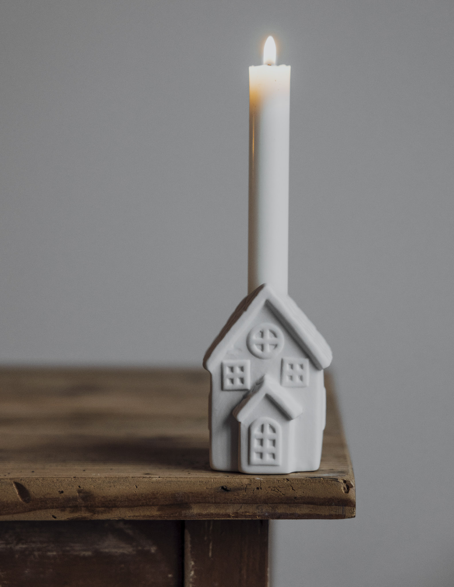  Ljusstaden nr 1. Ljusstake vitt hus 10 cm