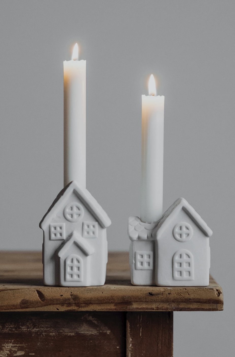  Ljusstaden nr 2. Ljusstake vitt hus 9 cm