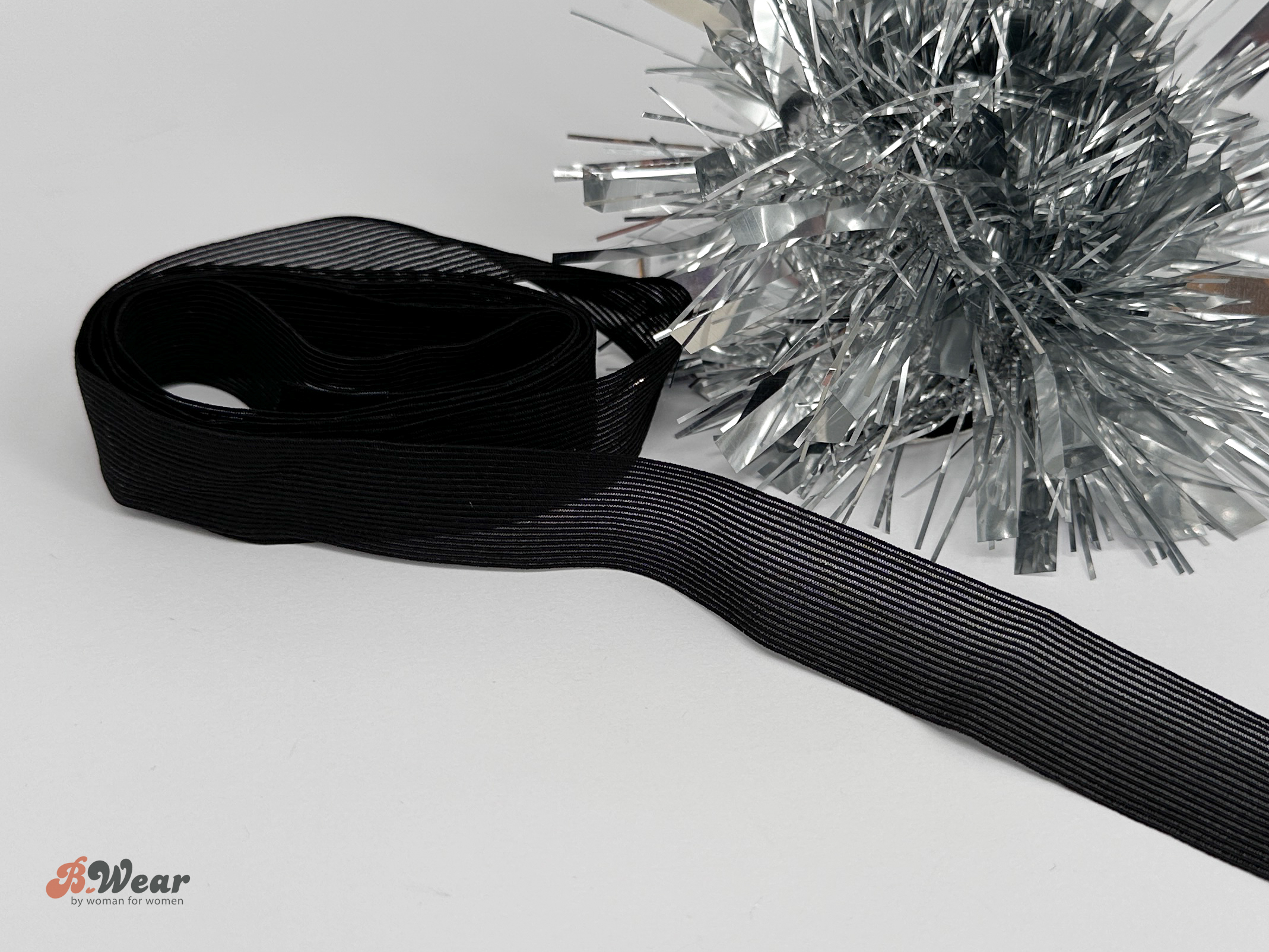 Thin elastic in silk - 20 mm - 2