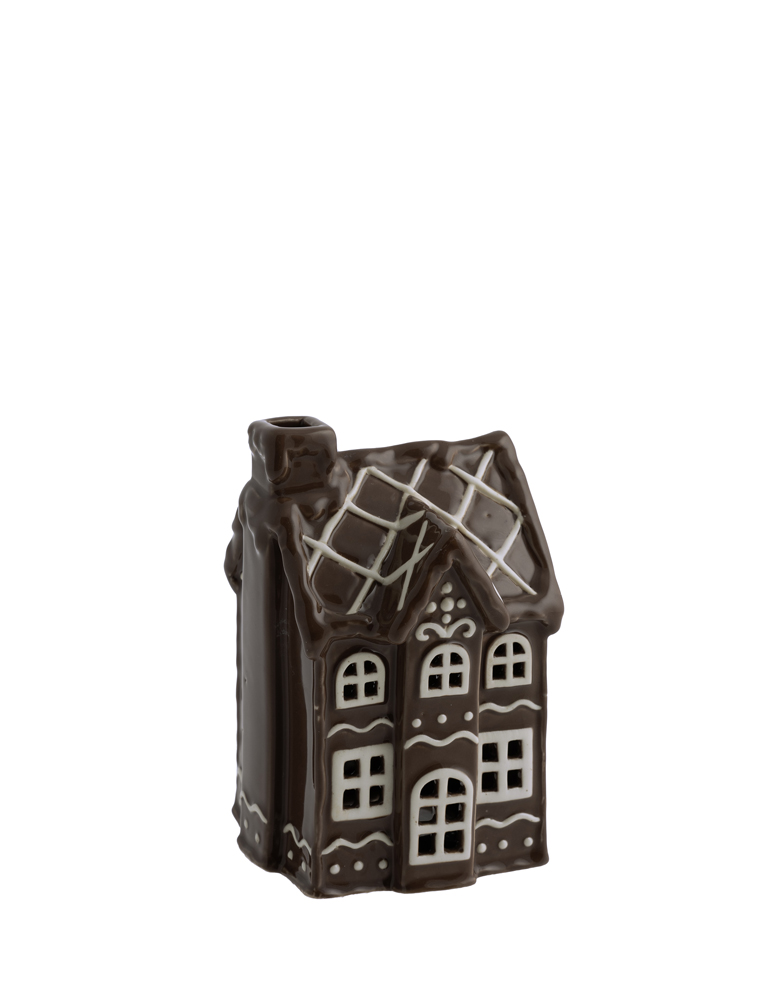 Huslykta Julbyn nr 1. pepparkakshus i keramik 14 cm - 5