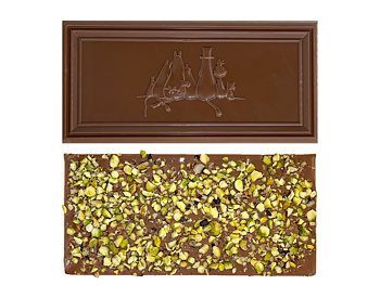 Organic Moomin Chocolate Moominmamma - Ljus choklad 41% med pistage & salt