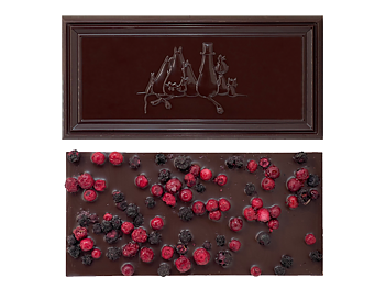 Organic Moomin Chocolate Moomintroll - Mörk choklad 70% med lingon & blåbär