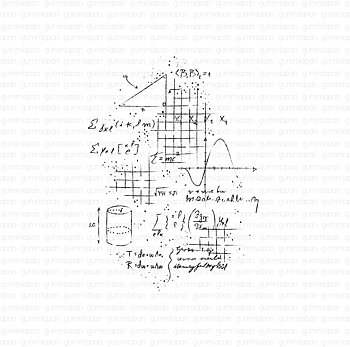 Gummiapan stämpel - Bakgrund Matematik