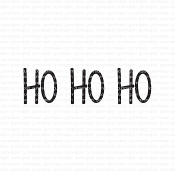 Gummiapan stämpel - Ho Ho Ho