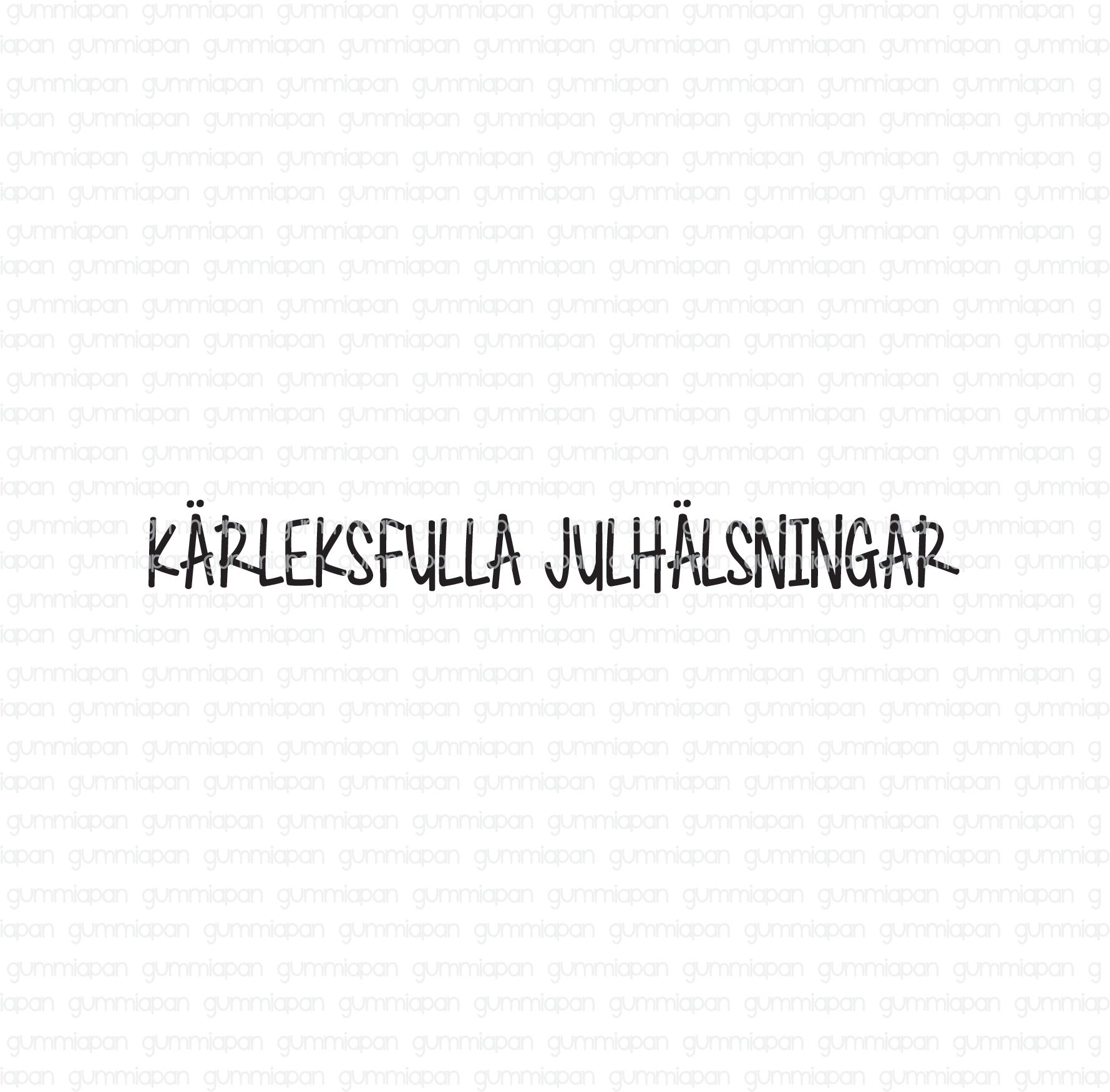 Gummiapan stämpel - Kärleksfulla julhälsningar