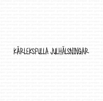Gummiapan stämpel - Kärleksfulla julhälsningar