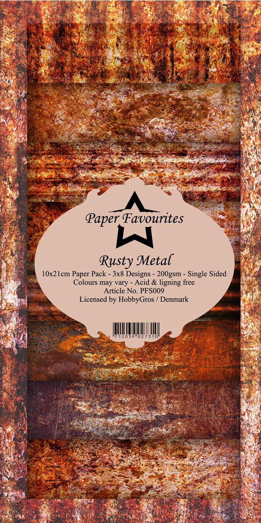 Paper Favourites Slim Card -Rusty Metal
