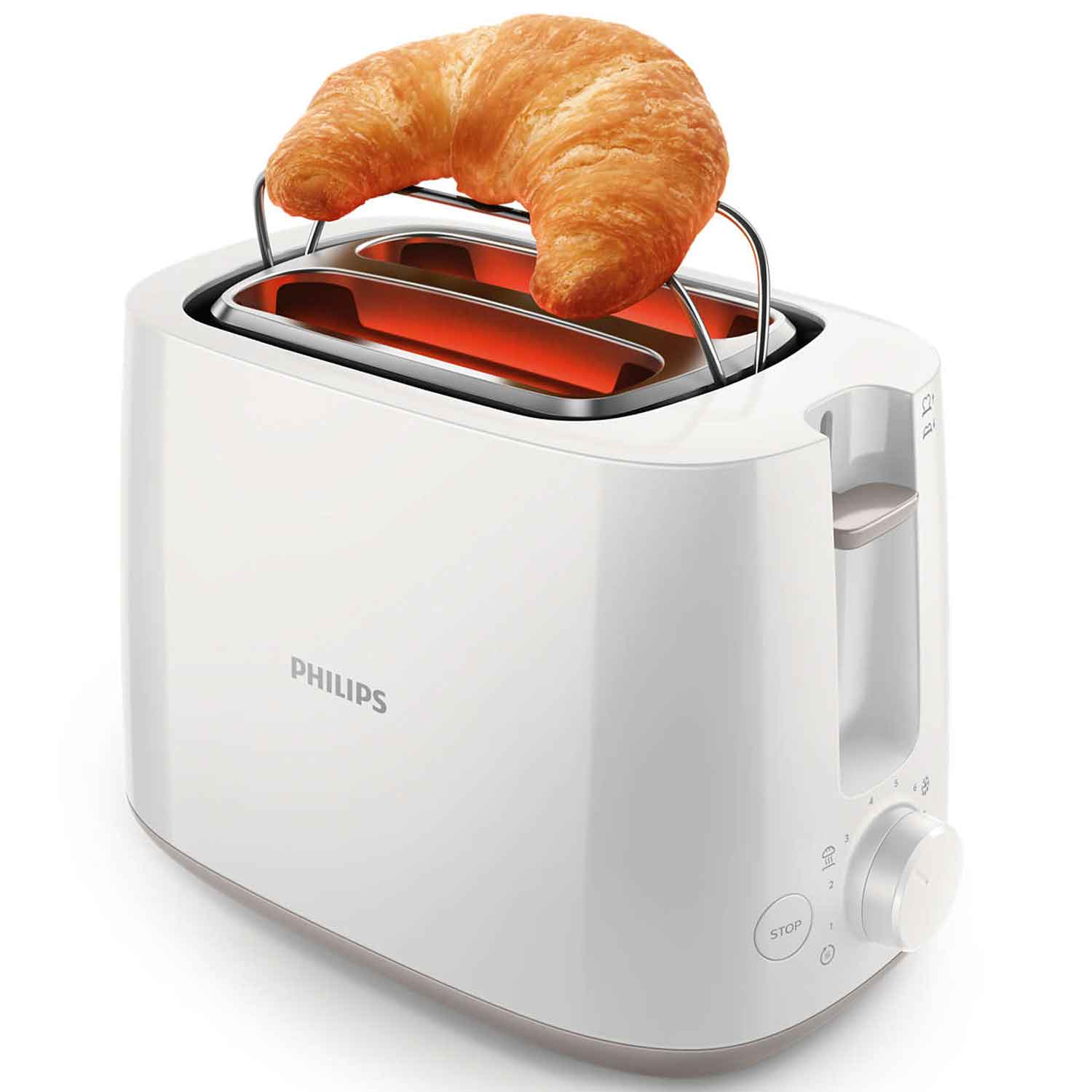 Philips Brödrost HD2581 Vit 2 Skivors - 2