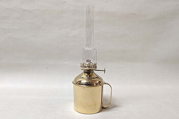 Linne kerosene lamp brass 27 cm