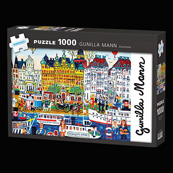 Stockholm - Puzzle 1000 bitar 70 x 42 cm - Gunilla Mann