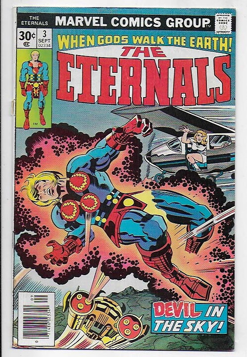 Eternals # 3 VF Omslaget löst vid 1 nit/ 1st Sersi