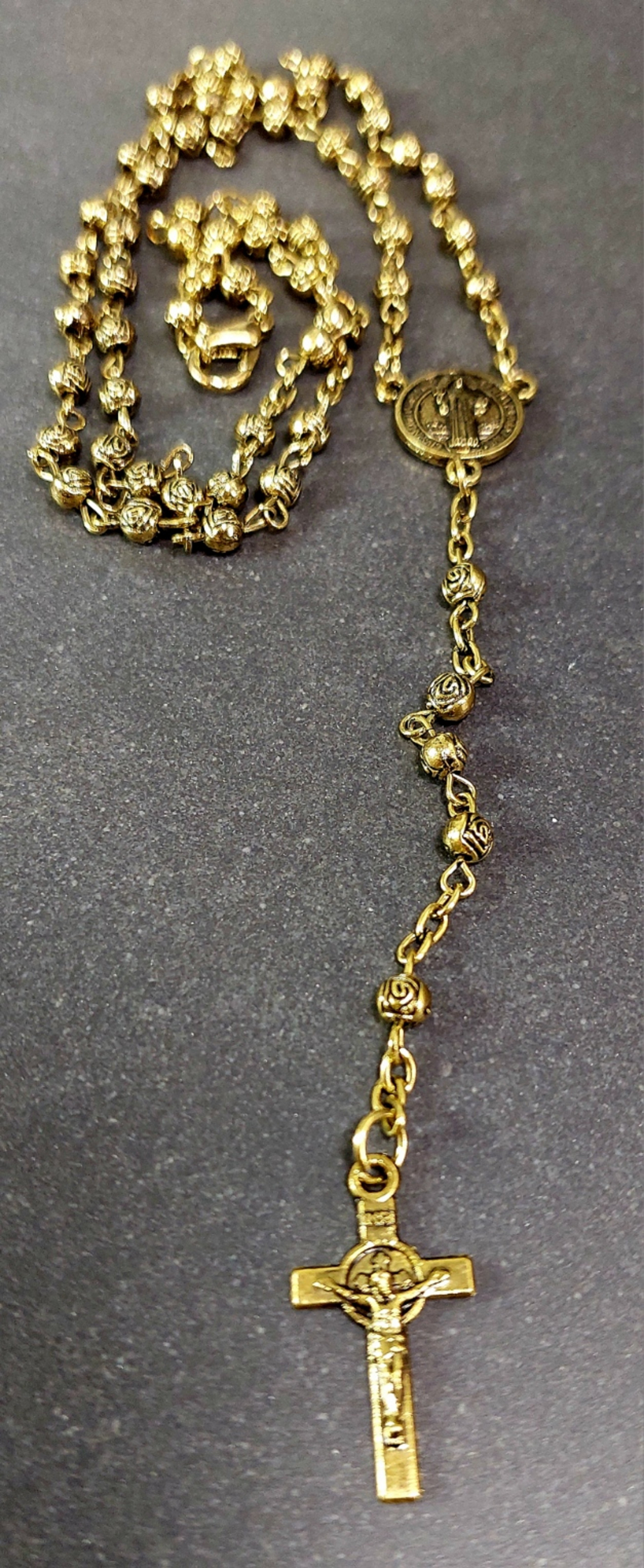 Kristna Radband med 4mm Metall Pärlor - Brons Färg - 2