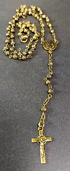 Kristna Radband med 4mm Metall Pärlor - Brons Färg