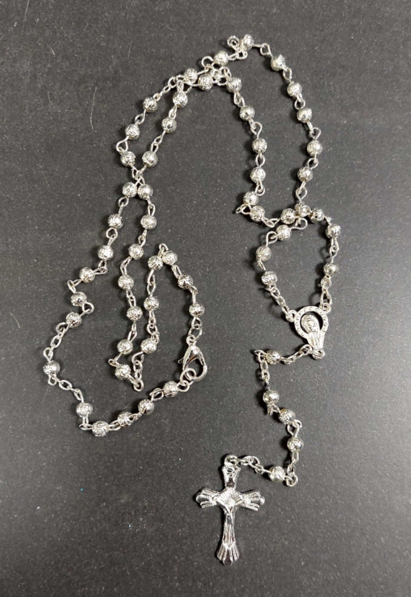 Kristna Radband med 4mm Metall Pärlor - Bright Silver