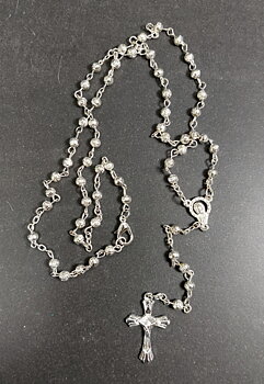 Kristna Radband med 4mm Metall Pärlor - Bright Silver