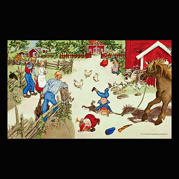 Emil i Lönneberga - Puzzle 100 bitar 30 x 50 cm - Astrid Lindgren & Björn Berg