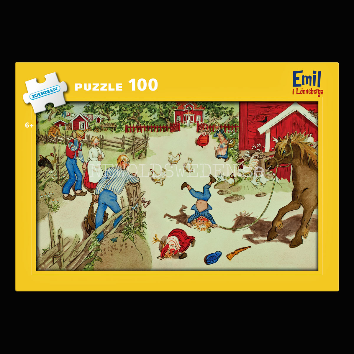 Emil i Lönneberga - Puzzle 100 bitar 30 x 50 cm - Astrid Lindgren & Björn Berg - 3