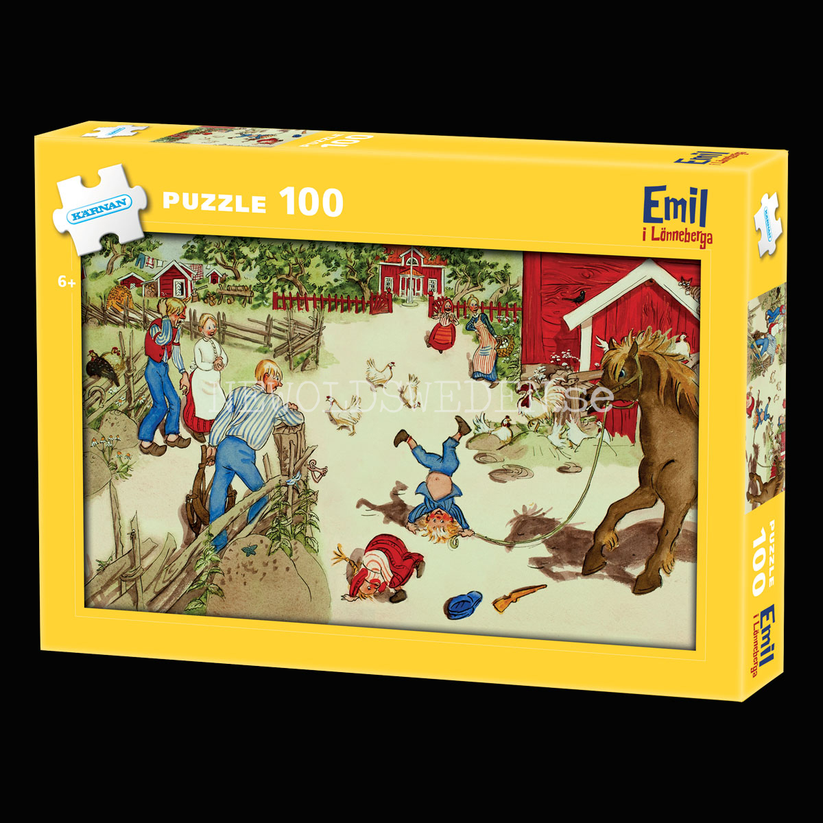 Emil i Lönneberga - Puzzle 100 bitar 30 x 50 cm - Astrid Lindgren & Björn Berg - 4